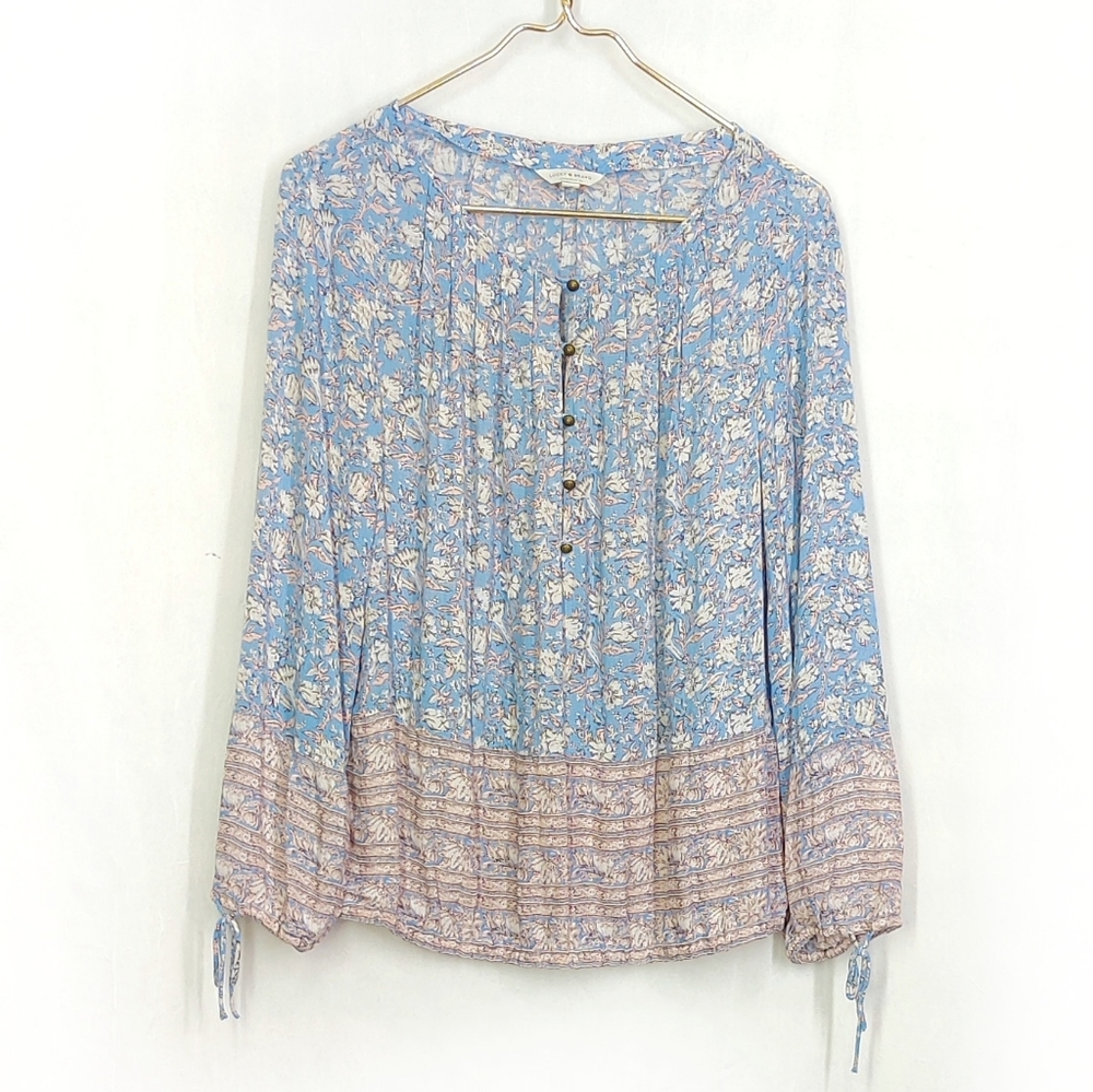 Lucky Brand, Women's Floral Boho Peasant Top, Large